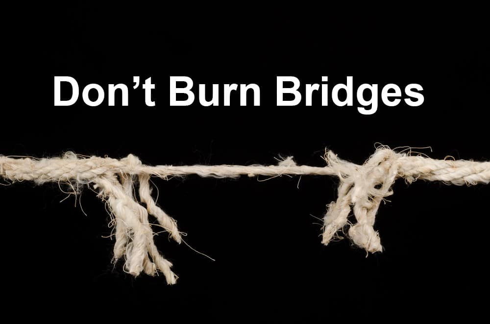 You are currently viewing What’s Up Wednesday – Don’t Burn a Bridge